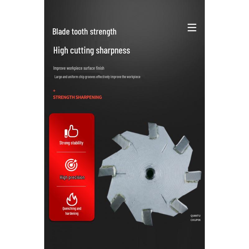Straight Shank Carbide T-Slot Milling Cutter, Diameter Options: 45-50X4X5X6X8X10X12X14X16.