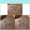 Vintage Geometric Water Drop Pendant Necklace For Women With Multilayer Cross Chain Design