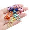 10pcs/lot Keyring Lobster Clasp Spring Buckle With Chains Colored Keychains For DIY Jewelry Making Key Ring Hooks Bags Buckle