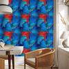 Ink Blue, Turquoise and Red Wallpaper for Living Room and Bedroom 50x1000
