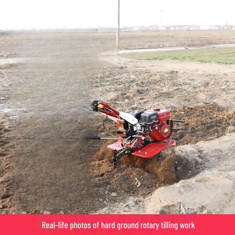 JZDASI Water-cooled Diesel Mini Tiller with Rotary Blade & Plow Kit CN plug (adapter included)