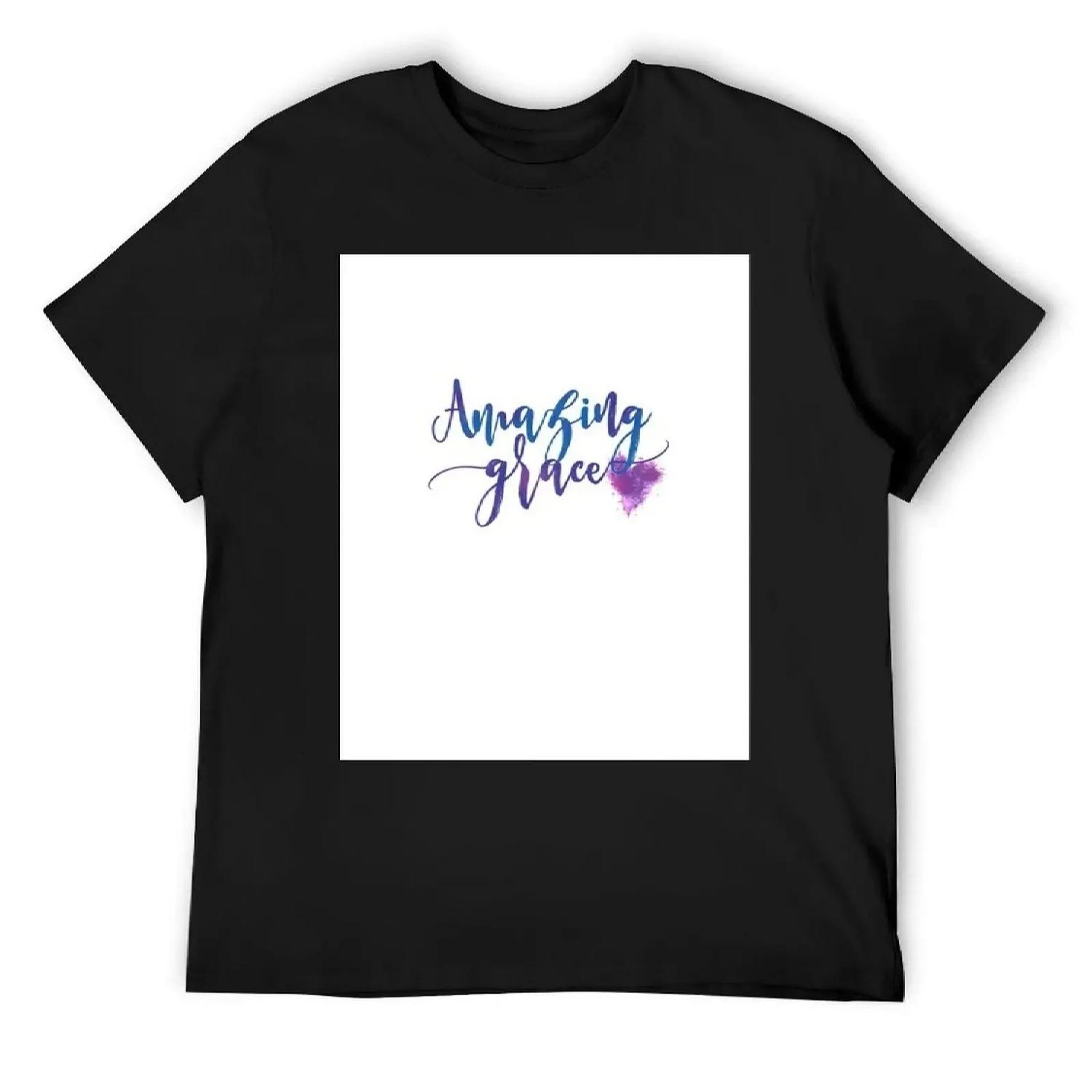 

Amazing Grace - Inspirational Christian Message by Christian Women Who Love Jesus T-Shirt anime shirt men clothing S разноцветный