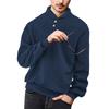 Men's Solid Color Lapel Plaid Sweatshirt Men's Casual Fashion Sweatshirt