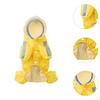 Dog Raincoat Rain Jacket Cartoon Dinosaur with Leash Hole Outdoor Pet Clothes Poncho