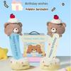 Creative Happy Bear Plush Toy Gift Box - Cute Surprise for Teacher, Girlfriend, or Best Friend's Birthday