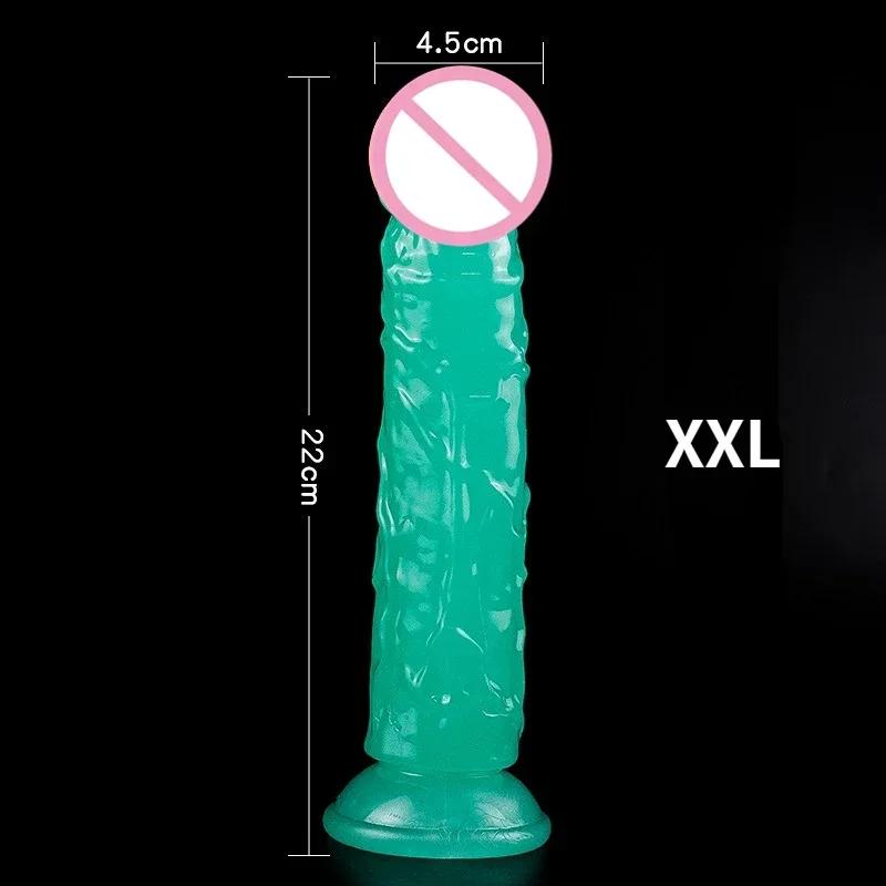 Luminous Simulation Dildo Realistic Penis for Women with Suction Cup XL Thick Couple Erotic Sex Anal Adult Toys for Men Toy