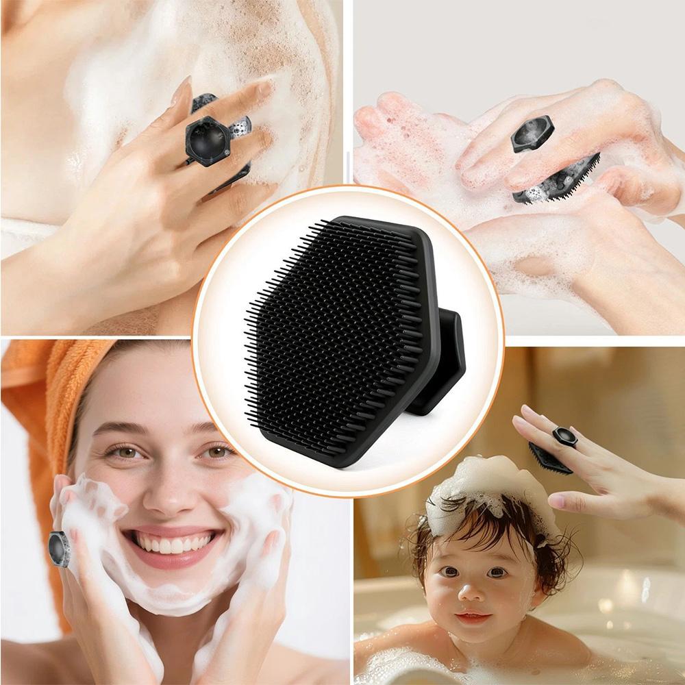 Hexagonal Silicone Face Brush - Gentle on Skin, Perfect for Men's Shaving Prep Deep Cleans Beard & Exfoliates Skin Gently