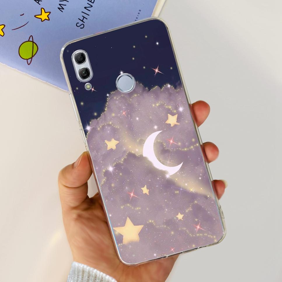 For Honor 10 Lite HRY-LX1 Case Luxury Flower Love Soft TPU Silicone Clear Cover For Huawei Honor 10Lite 6.21" Phone Case Fundas