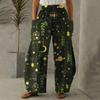 Women Fashion Christmas  Snowmen  Print Casual Loose Pants Plus Size Loose Pants