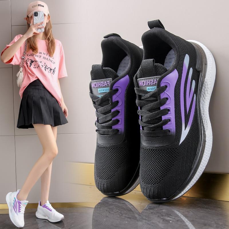 Damskie Buty Sportowe Wiosenne Siatkowe Buty Podróżne Codzienne dla Studentek Oddychające Trampki