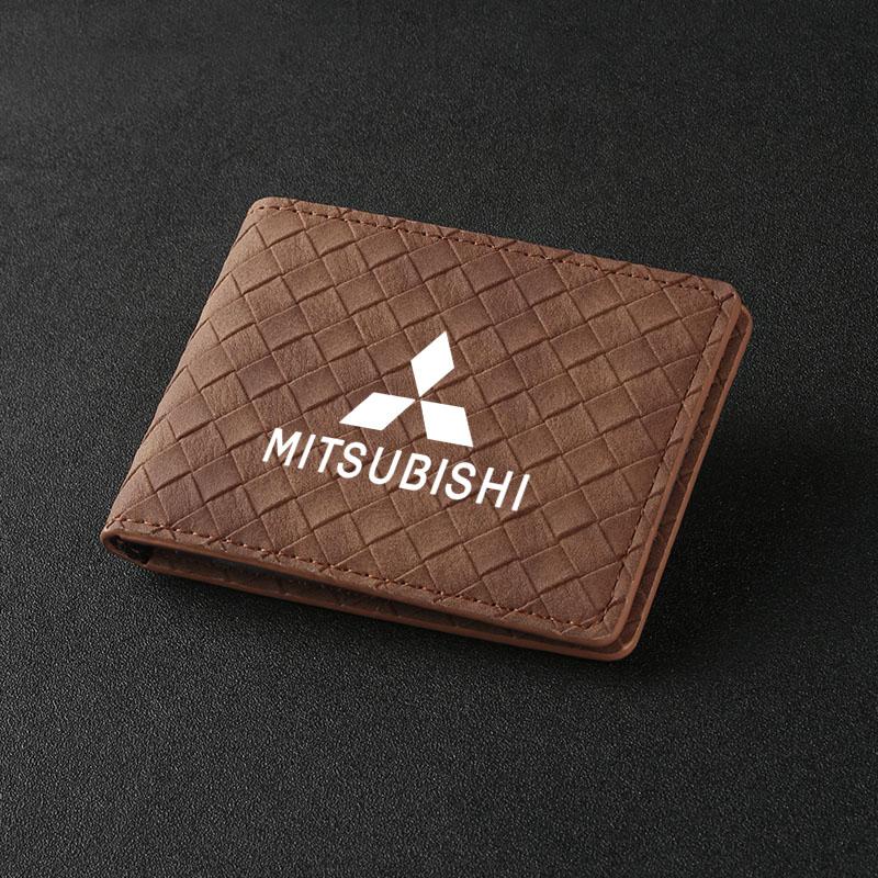 Car Driver License Cover Leather Auto Driving Documents Case Credit Card Holder For Mitsubishi Eclipse Outlander ASX Colt