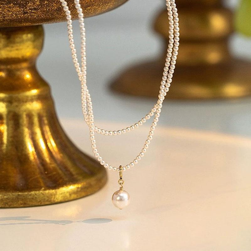 Pearl, Light Luxury, Necklace, Pearl Pendant Highlight Imitation Pearl Necklace Niche Light Luxury Premium Women's Neck Chain Collarbone