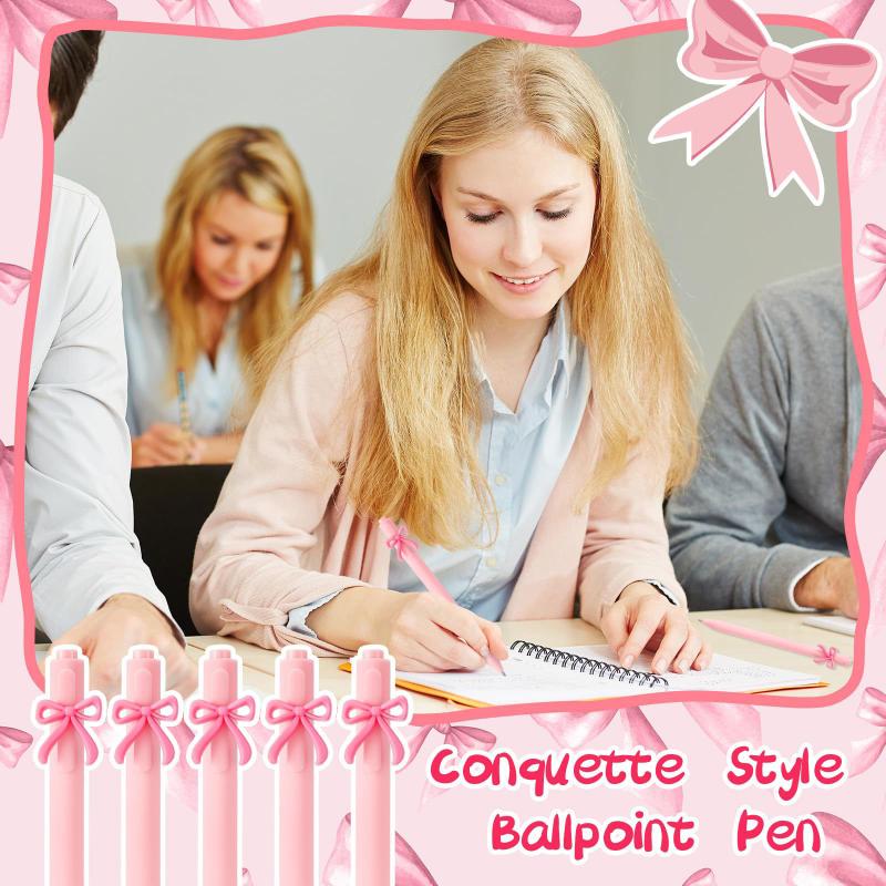 5Pcs Pink Black Cute Butterfly Pen For Birthday Wedding Valentine'S Day Carnival Celebration Party Favor Gift Bag Filler Prize