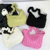 Quilted Pleated Purse Nylon Ruched Messenger Bag Fashion Drawstring Cloud Bag Work