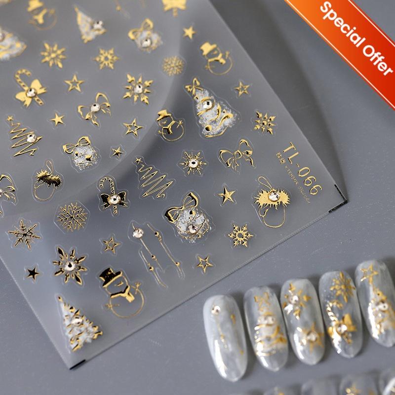 White 5D Pearl Lace Bowknot Wave Lines Nail Stickers Elegant Exquisite Nail Decoration Decals DIY Self Adhesive Transfer Slider