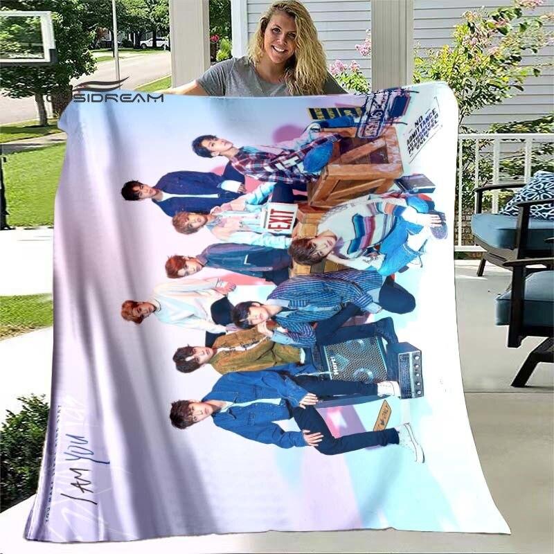 Koreanische Boyband Stray Kids Decke Mode Flanell Flauschig Fleece Überwurf Kinder und Erwachsene Geschenk Sofa Reise Camping