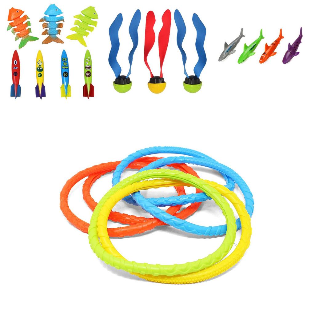 Exciting Underwater Dive Toys For Kids Featuring Colorful Rings And Torpedoes For Pool Play