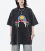 Don't Stress Meowt Cartoon Printing Retro Tee Shirt Female Trendy  Cotton T-Shirts Unisex Washed Short Sleeve Summer Hip Hop Top