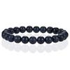8mm Tiger Eye Crystal & Agate Beaded Bracelet - Handmade Elastic String