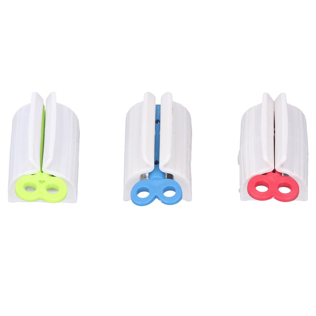 3 Sets Toothpaste Squeezer Practical Plastic Rolling Toothpaste Squeezer with Rolling Handle for