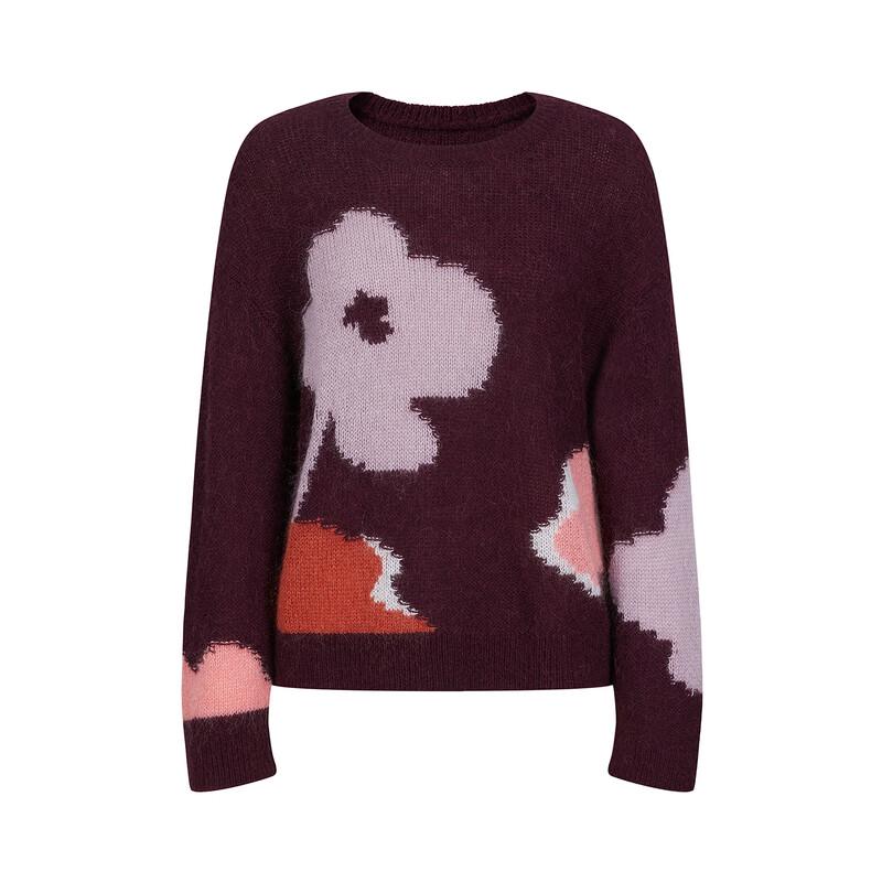 JUZI Annakou Women's Retro Jacquard Knit Sweater