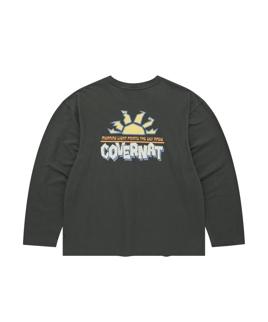 COVERNAT Rising Sun Graphic Long Sleeve Charcoal