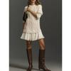 Autumn and Winter Fashion All-match Women's Woolen Solid Color Sweater Dress
