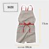 Rep habituel Evelyn Apron, Black Striped, 73cm Long x 84cm Wide, with Pockets, 100% Cotton, Machine Washable, Shoulder Strap, Tie-in Front, Stylish an
