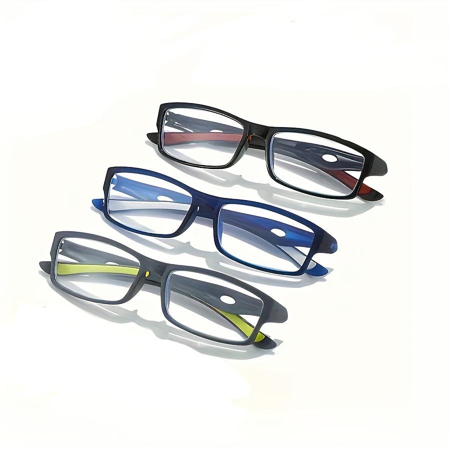 3 PCS Ultra Lightweight Reading Glasses Suitable for Both Men and Women with A Stylish Full Frame Rectangular Design+1.0 To+4.0.