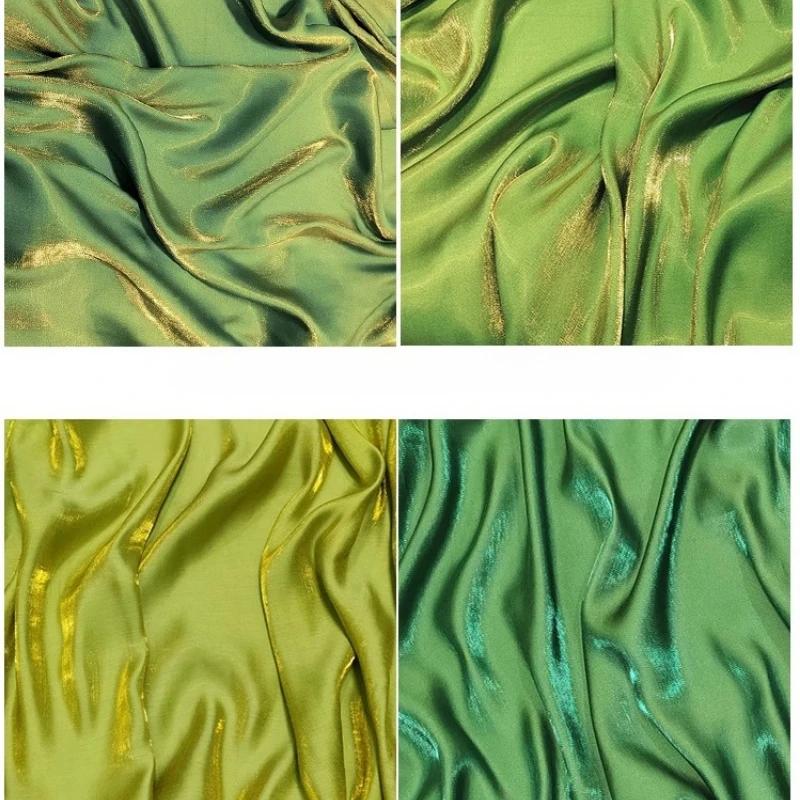 Wide 150cm 1Yard Mermaid Girl Gradient Color Fantasy Satin Fabric for Wedding Dress Hanfu Fashion Clothing Diy Sewing Cloth