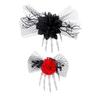 Flower Skeleton Hand Rose Hairpin Cloth Halloween Headwear Punk Ghost Claw Hair Clip  Party Supply
