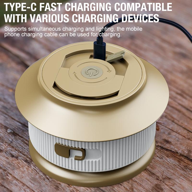 USB rechargeable camping light 20 meters light string outdoor tent light RGB atmosphere light warm light hook LED