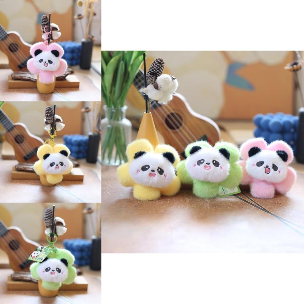 Adorable Panda Plush Keychain Soft Stuffed Toy Cute Cartoon Animal Bag Pendant