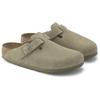 Birkenstock Boston Suede Leather Faded Khaki Unisex Sneakers Tan 1025788