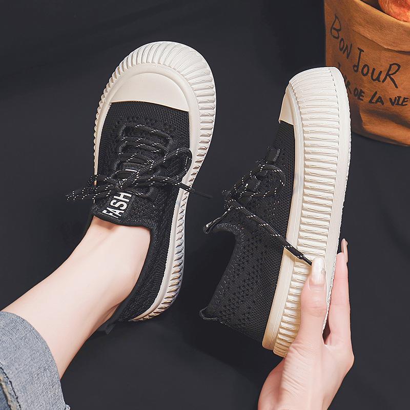 

Summer comfortable platform sports shoes women s flying woven hollow mesh shoes breathable versatile white shoes women 35 чёрный