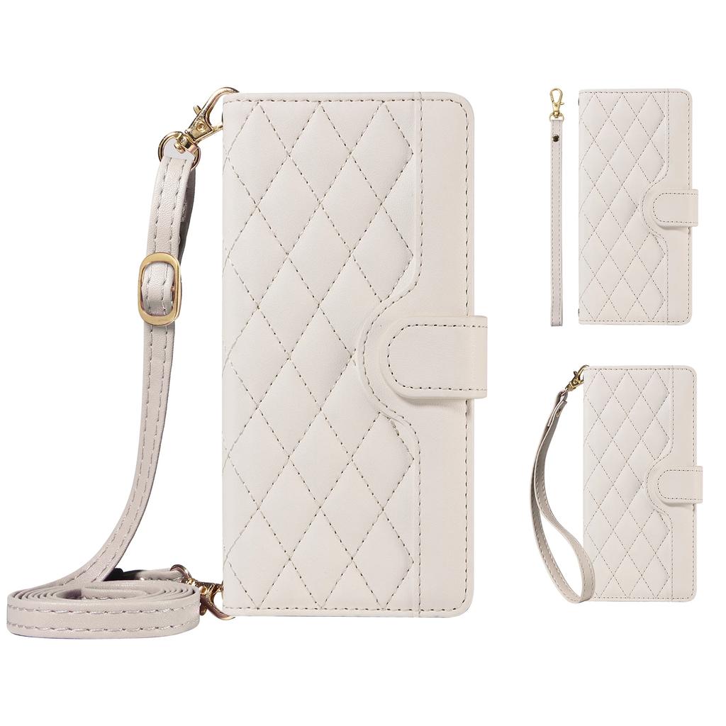 Etui na telefon z paskiem na ramię i nadgarstek dla Samsunga Galaxy S23 S21 FE S24 Ultra S22 Plus A16 A06 A55 A35 A25 A15 A05S A05 z portfelem