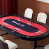 SucceBuy 10 Player Foldable Poker Table Blackjack Texas Holdem Poker Table with Padded Rails and Stainless Steel Cup Holders