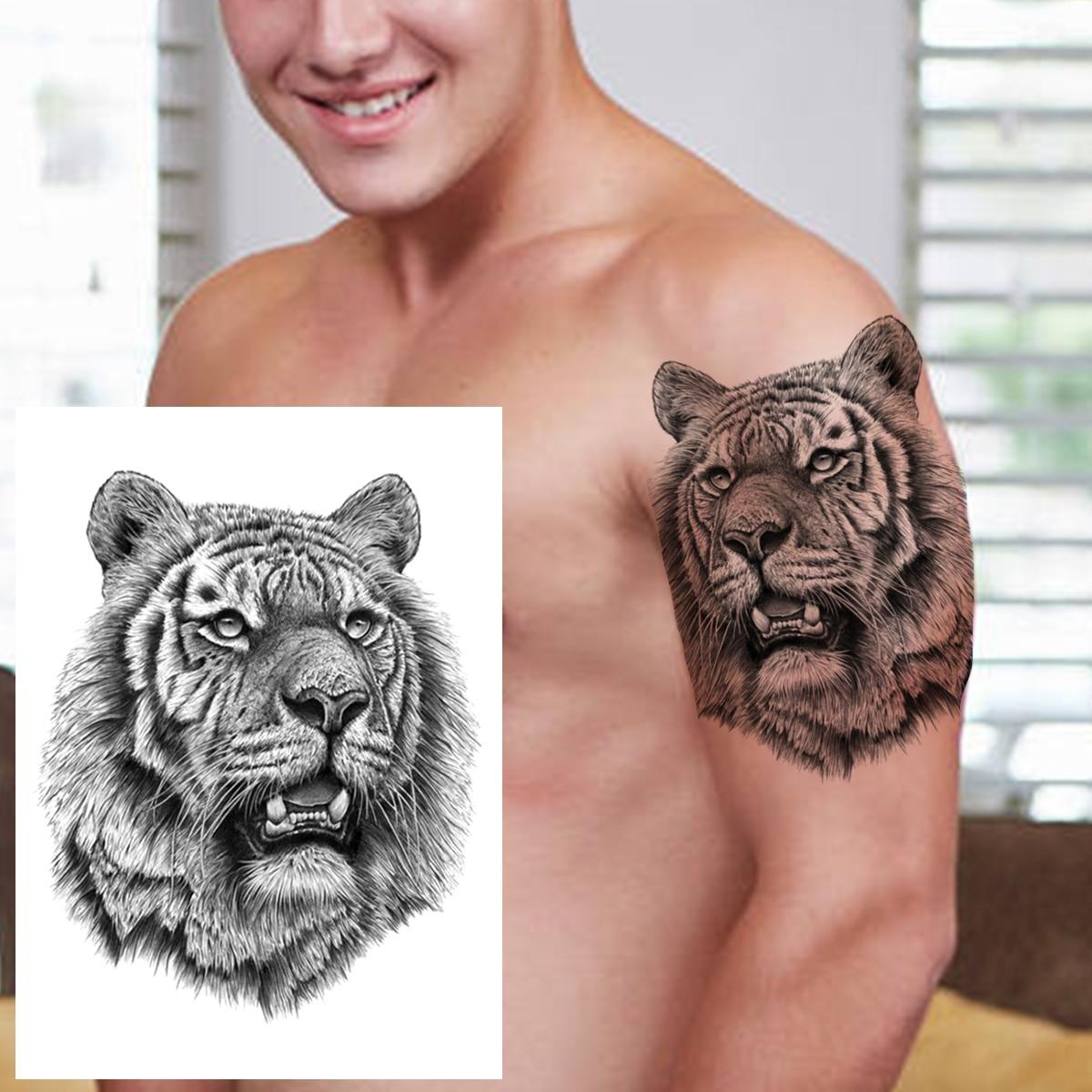 

Временная татуировка в виде совы, леса, для мужчин, женщин, детей, мальчиков, льва, поддельные татуировки монстра, наклейка, компас, черная переноса воды, татуировки, рука