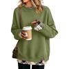 Women's Casual Printed Long Sleeve Oversized Two Piece Look Sweatshirt for Everyday Wear