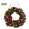 Seasonal Holiday Crafting Set Christmas Diamond Painting Wreath Kit with LED String Lights, Snowman Pearl Art Shiny Acrylic Craft for Adults,