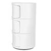 Modern Furniture Bedside Cabinet Nightstand Multifunctional Circle Storage Table (white)