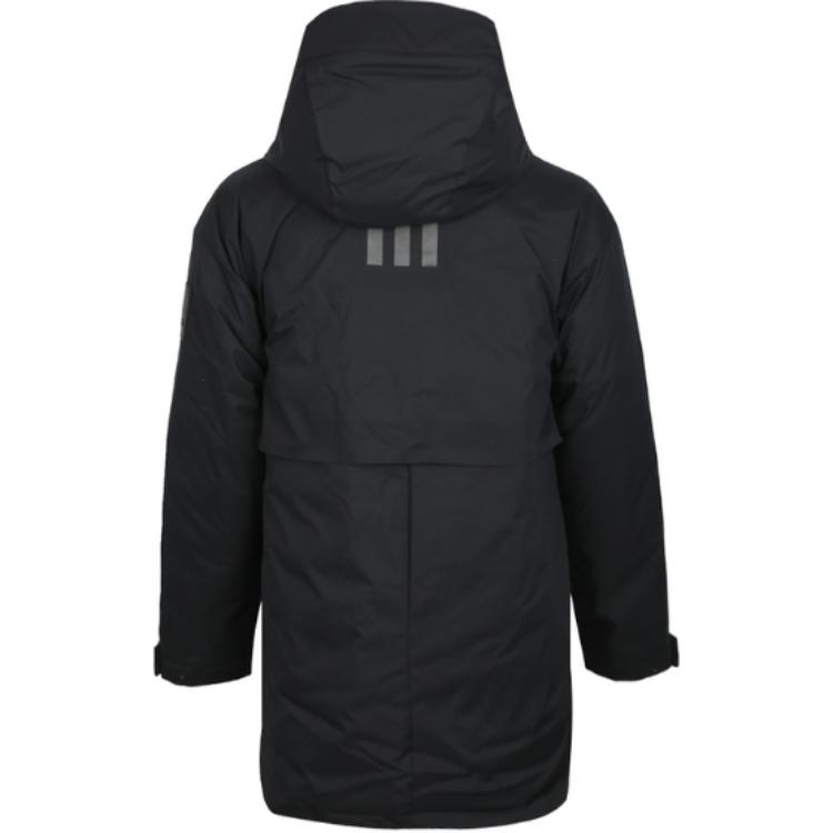 Adidas Fashion Versatile Hooded Down Jacket Men Jacket Black CY8609