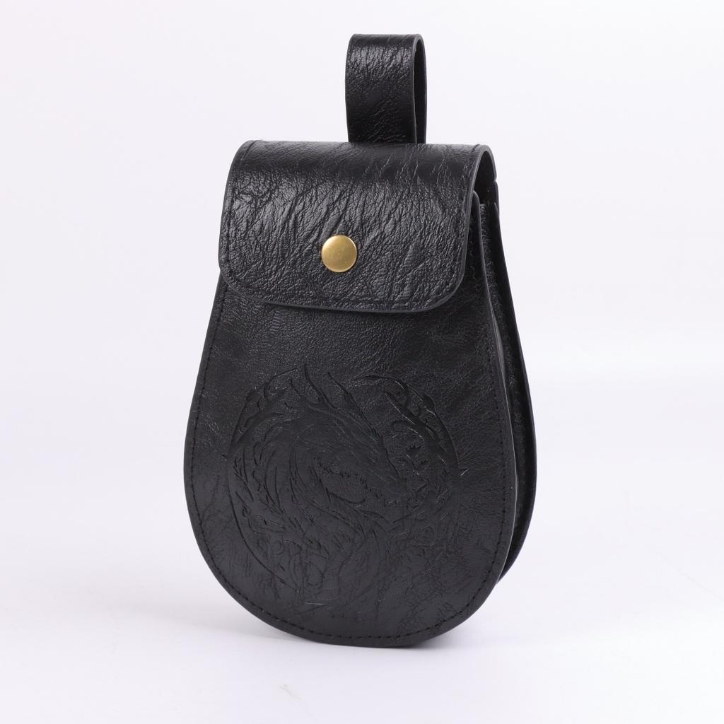 Mittelalterliche Wikinger Stil Leder Bauchtasche Retro Schiffsform Gürteltasche Für Cosplay LARP Renaissance Festival Kostüm