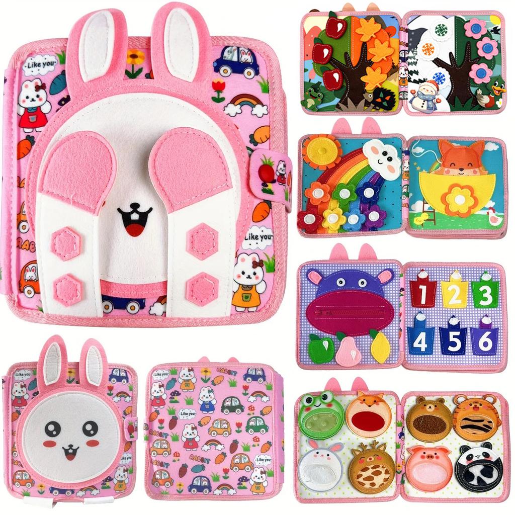 Babyspielzeug Weiches 3D Stoffbuch Erstes Buch Montessori Säugling Frühe Farbe Kognitive Lernspielzeuge Erlernen grundlegender Lebenskompetenzen Spielzeuge