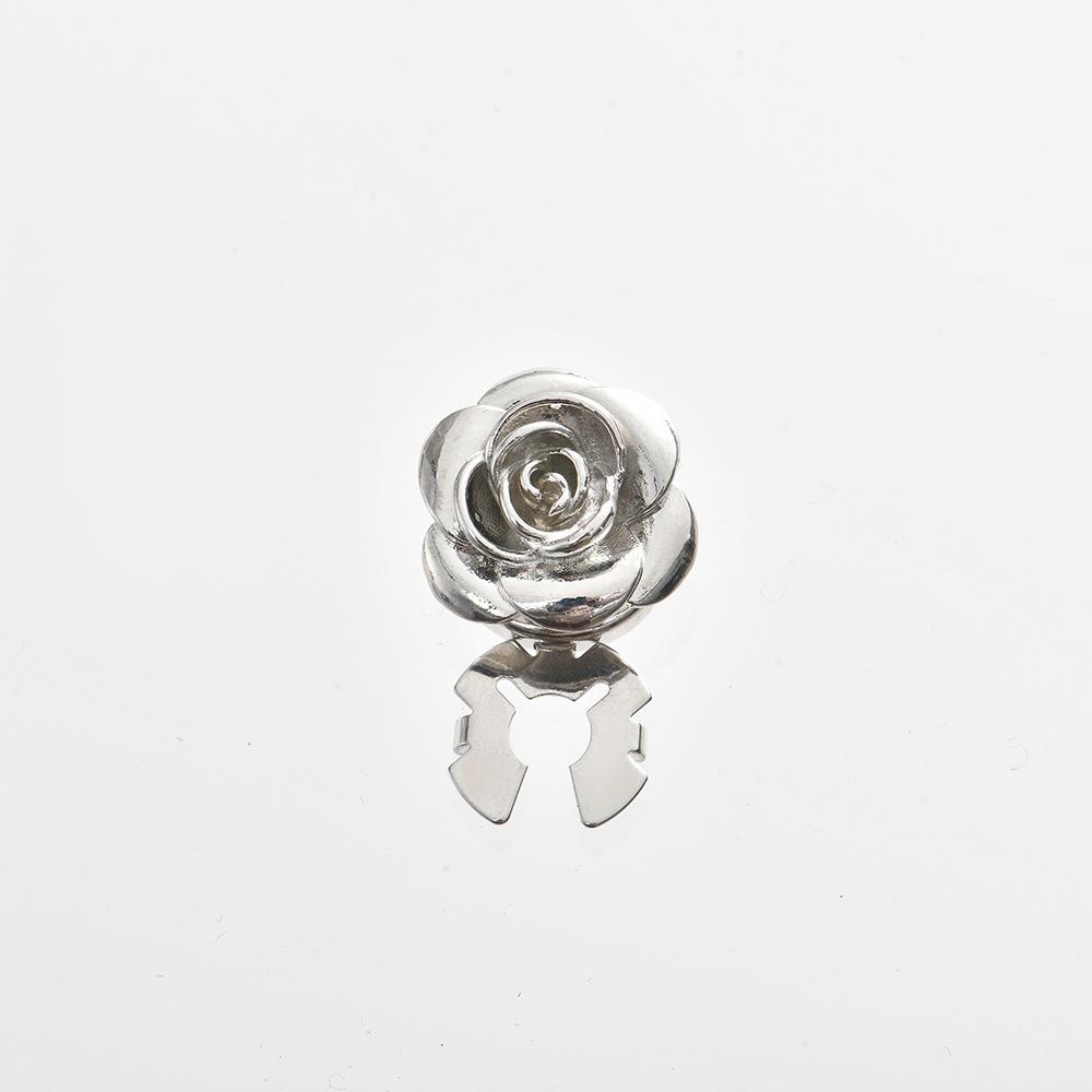 Elegant Temperament Alloy Rose Shirt Sleeve Decorative Buckle High-End Exquisite Silk Scarf Buckle Clothing Decorative Buckle Pure natural