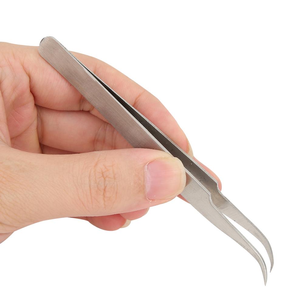 4PCS Stainless Steel Tweezer Straight & Curved Anti Static Tweezers Sewing Machine Accessories