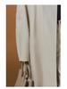 Rongtai Women's Tencel Drapey Trench Coat - Spring 2025 Collection, British Style with Tie-Waist and Stand Collar