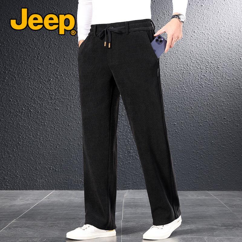 JEEP Men's Straight-Leg Casual Trousers