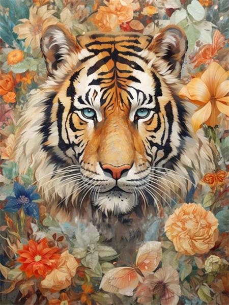 

5D Алмазная Картина Новые Поступления Тигр Лев Полный Квадрат Круглый Вышивка Животные Цветочная Мозаика Домашний Декор Full Round 20x30CM