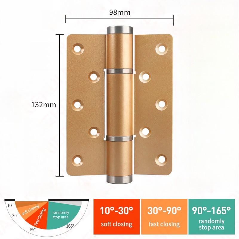 Cerniera Idraulica Multifunzione 4 in 1 Posizionamento Automatico a 90° Chiusura Automatica per Porta da 5 Pollici Cerniera per Porta a Chiusura Morbida Regolabile